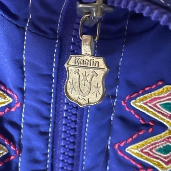 Women’s Vintage Kaelin Jacket Size Large Polyester Blue​​​​​​​​​​​​​​​​​​​​​​​ - Picture 7 of 10